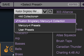 Huston Singletary preset category for the Mercury-4