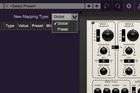 New Mapping Type setting in Eight Voice