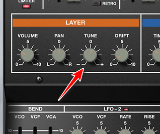 Layer tuning knob for Mercury-6.